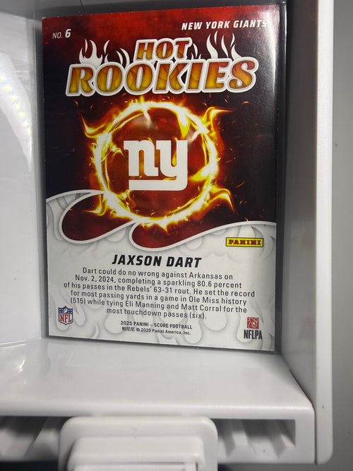 2025 Score #6 Jaxson Dart Hot Rookies Other 9